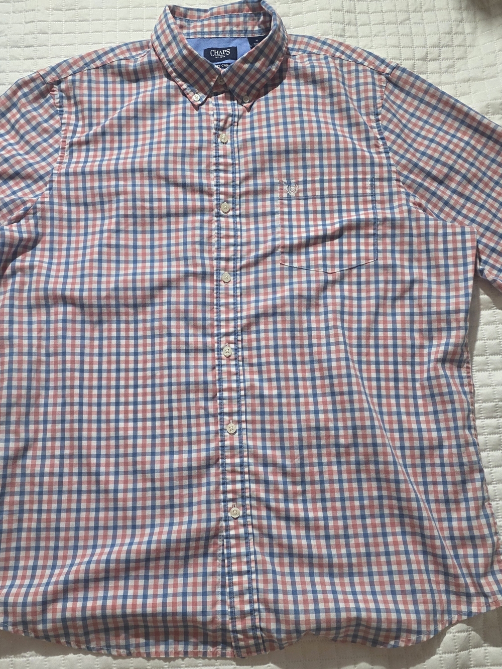 Chaps Plaid Cotton Shirt Size XL Like New